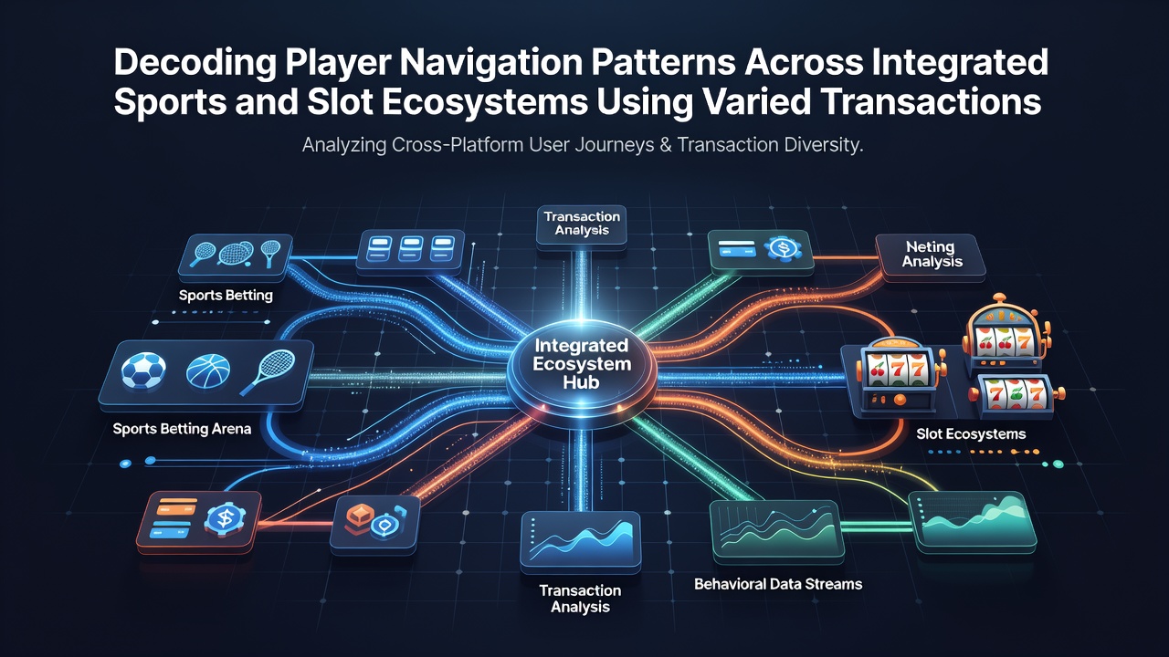 Heatmap style graphic showing aggregated player paths linking sports event pages to slot reels with overlaid transaction icons